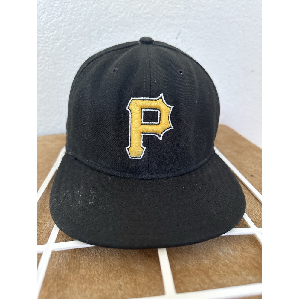 Pittsburgh Pirates New Era 59FIFTY Fitted Hat 7 3/8 Black MLB On Field Cap"